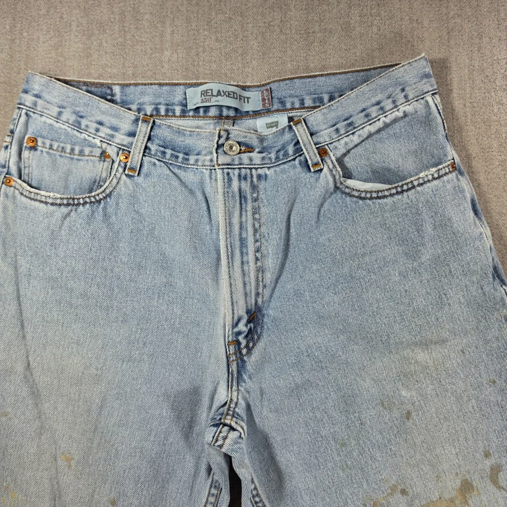 Levi's 550 Relaxed‎ Fit Jeans Men W36 L30 Light Wash Blue Denim Tapered Leg
